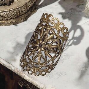 5 For $25💫Bronzed Filigree Wrap Ring